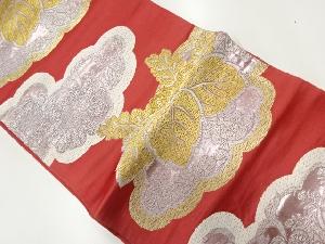 アンティーク 菊桐模様織出し袋帯(着用可)